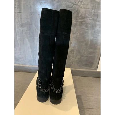 Pre-owned Marc Jacobs Black Suede Boots