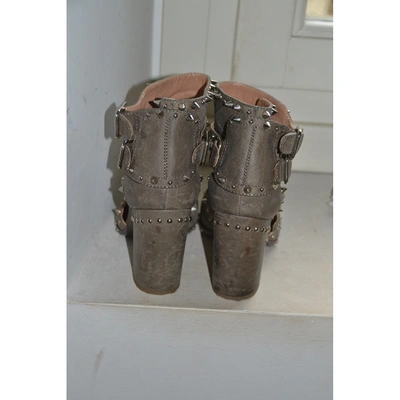 Pre-owned Laurence Dacade Leather Sandals In Khaki