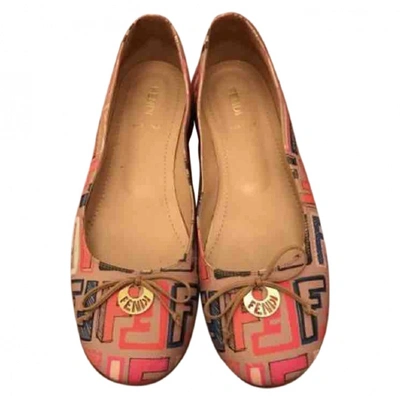 Pre-owned Fendi Cloth Ballet Flats