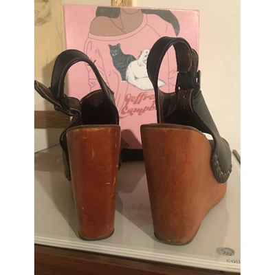 Pre-owned Jeffrey Campbell Black Leather Sandals