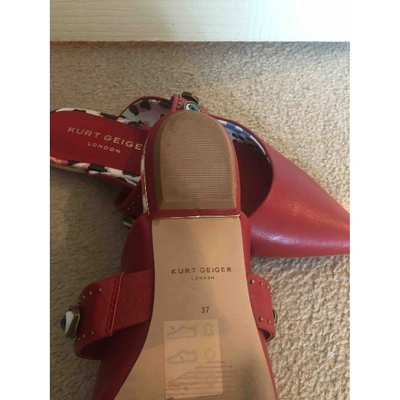 Pre-owned Kurt Geiger Leather Mules In Red