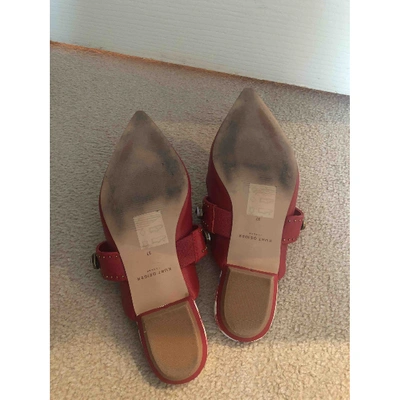 Pre-owned Kurt Geiger Leather Mules In Red