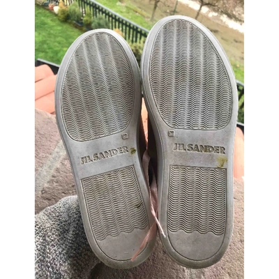 Pre-owned Jil Sander Cloth Trainers In Pink