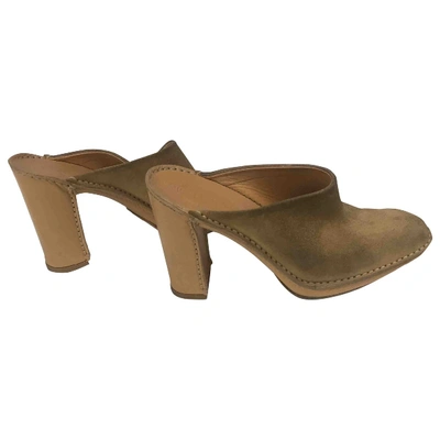 Pre-owned Tod's Mules & Clogs In Camel