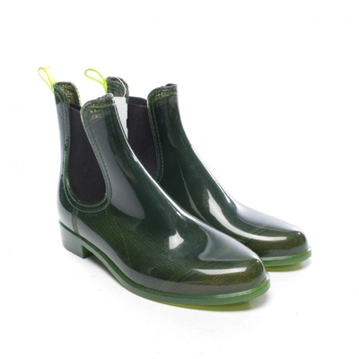 Pre-owned Unützer Green Ankle Boots