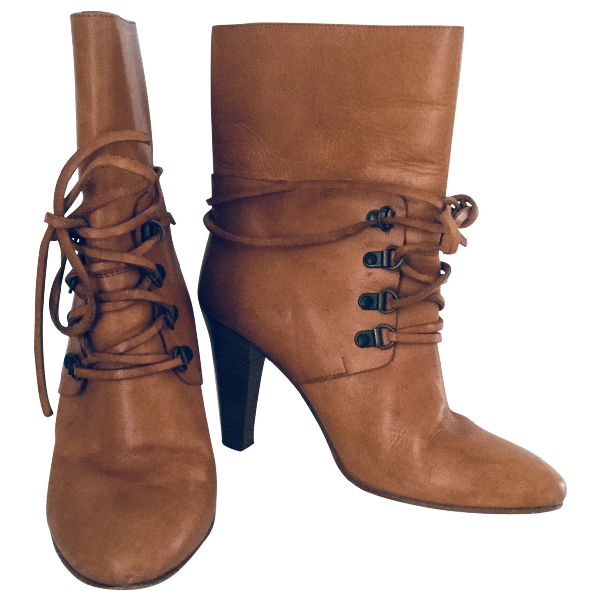 boots sandro camel