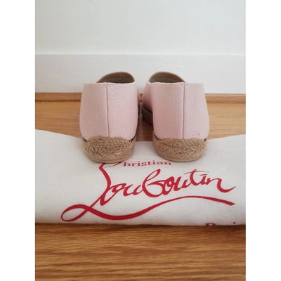 Pre-owned Christian Louboutin Pink Cloth Espadrilles