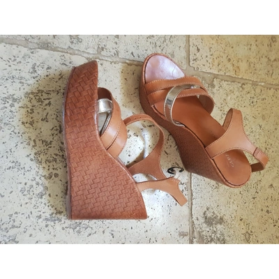 Pre-owned Gerard Darel Leather Sandals In Brown