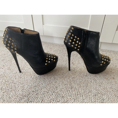 Pre-owned Kurt Geiger Black Leather Ankle Boots