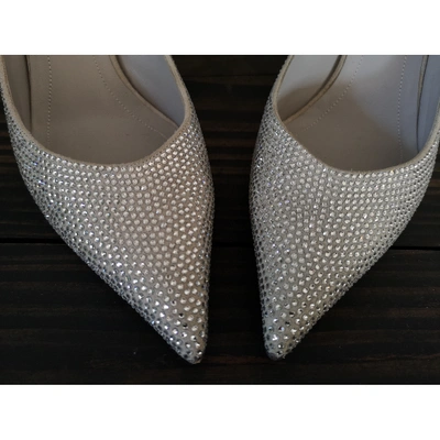 Pre-owned Balenciaga Slash Silver Glitter Heels