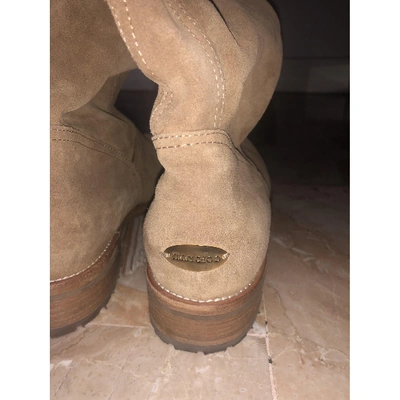 Pre-owned Jimmy Choo Boots In Beige