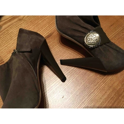 Pre-owned Gucci Ankle Boots In Brown