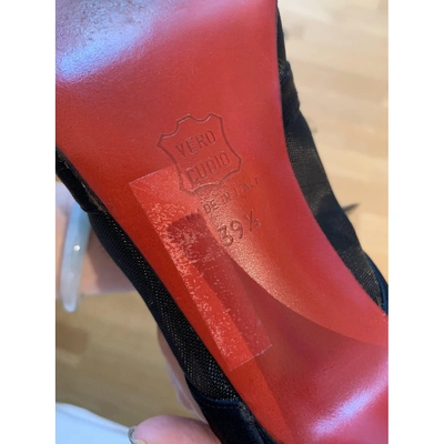 Pre-owned Christian Louboutin Leather Heels In Black