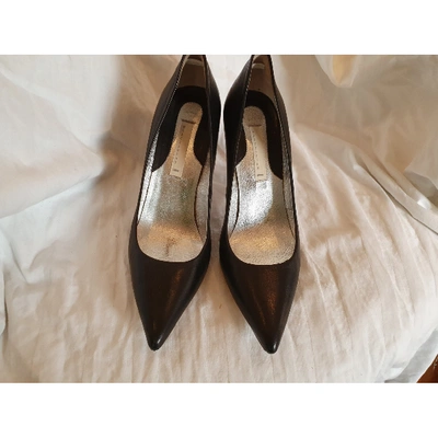 Pre-owned Schumacher Black Leather Heels