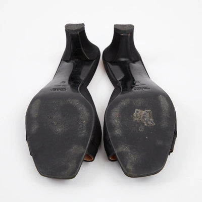 Pre-owned Prada Black Leather Sandals