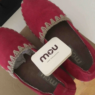 Pre-owned Mou Leather Espadrilles In Red