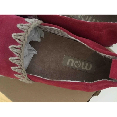 Pre-owned Mou Leather Espadrilles In Red