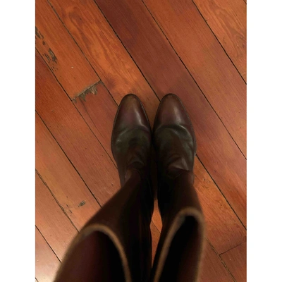 Pre-owned Moma Brown Leather Boots