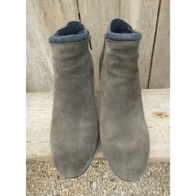 Pre-owned Tommy Hilfiger Ankle Boots In Grey