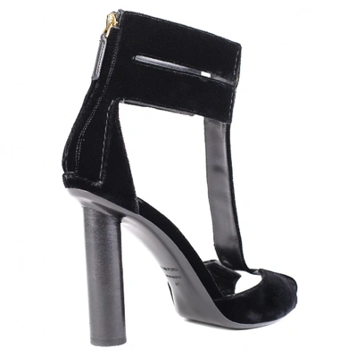 Pre-owned Tom Ford Black Velvet Heels