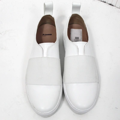 Pre-owned Jil Sander Leather Trainers In White