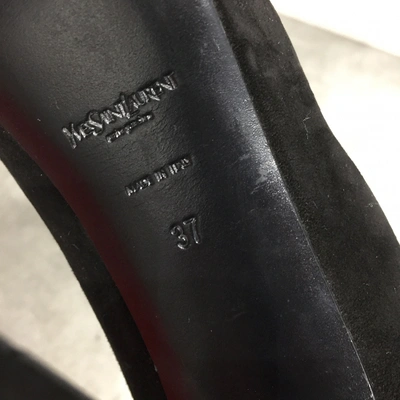 Pre-owned Saint Laurent Trib Too Heels In Black