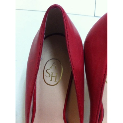 Pre-owned Ash Leather Heels In Red