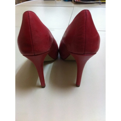 Pre-owned Ash Leather Heels In Red