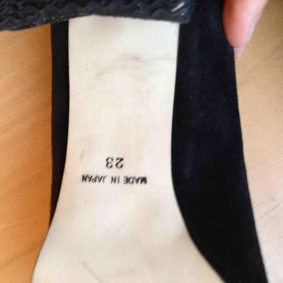 Pre-owned Yohji Yamamoto Black Suede Heels