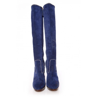 Pre-owned Dsquared2 Boots In Blue