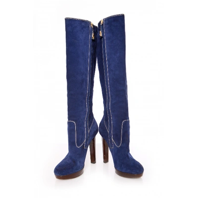 Pre-owned Dsquared2 Boots In Blue