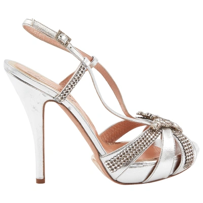 Pre-owned Aruna Seth Leather Heels In Silver