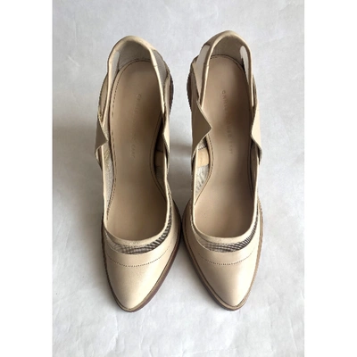 Pre-owned Christopher Kane Leather Heels In Beige