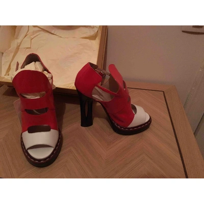 Pre-owned Fendi Red Patent Leather Ankle Boots