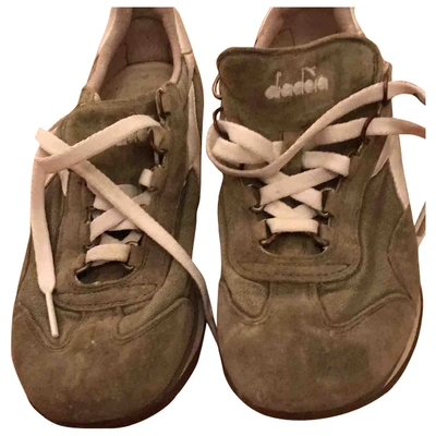 Pre-owned Diadora Trainers In Green