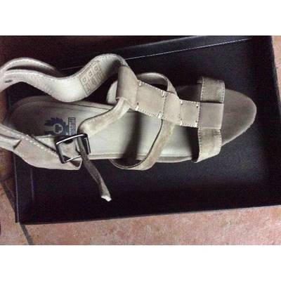 Pre-owned Belstaff Leather Sandals In Grey