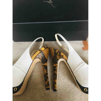 Pre-owned Giuseppe Zanotti White Patent Leather Heels