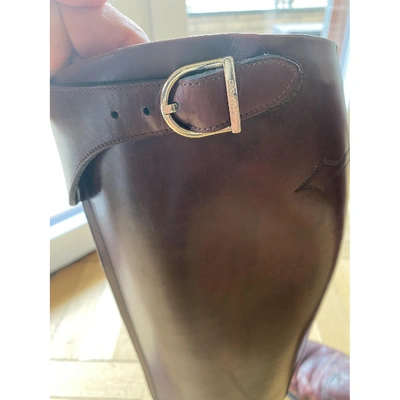 Pre-owned Tom Ford Leather Riding Boots In Other