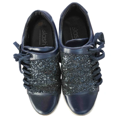 Pre-owned Comptoir Des Cotonniers Leather Trainers In Blue