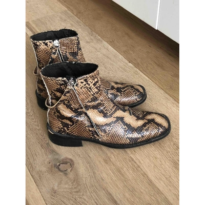 Pre-owned Topshop Tophop  Brown Leather Boots