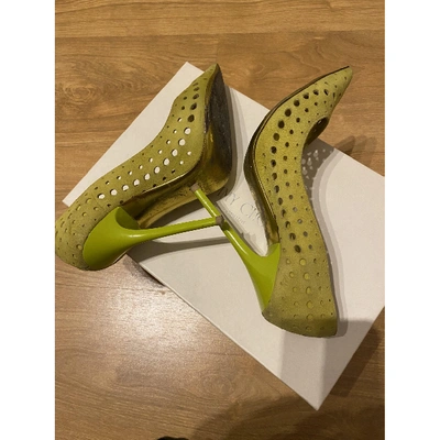 Pre-owned Jimmy Choo Anouk Heels In Yellow