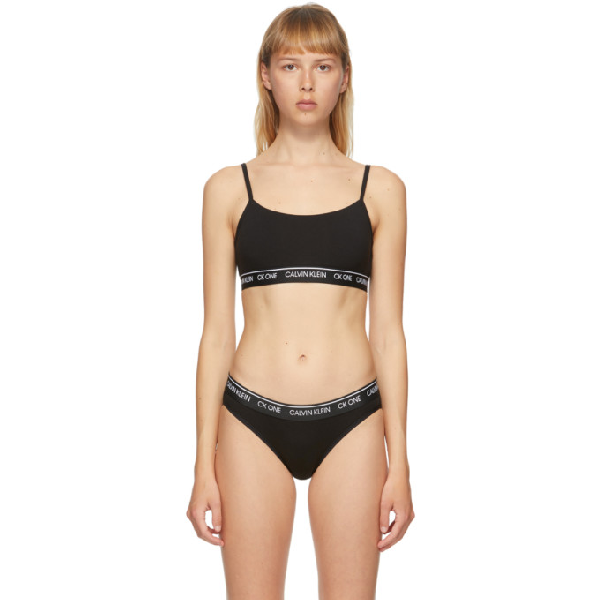 Calvin Klein Underwear Black Ck One Unlined Bralette In 001 Black | ModeSens
