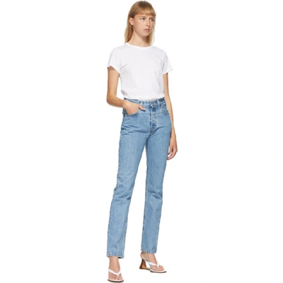 Shop Levi's Blue 501 Original Fit Jeans In Luxor Indig