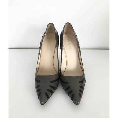 Pre-owned Prada Patent Leather Heels In Pattern