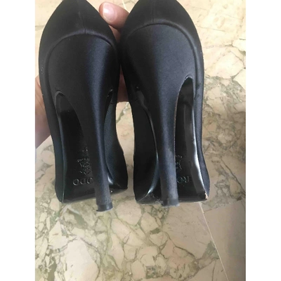 Pre-owned Rodo Leather Heels In Black