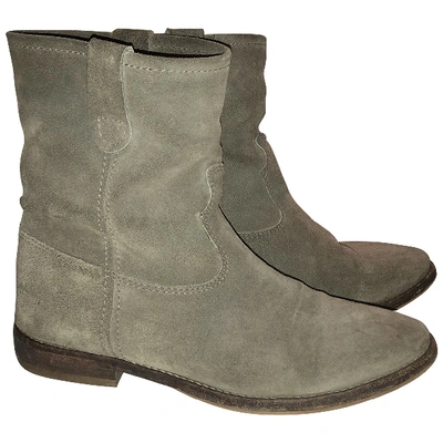 Pre-owned Isabel Marant Crisi  Beige Suede Ankle Boots