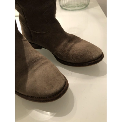 Pre-owned Isabel Marant Crisi  Beige Suede Ankle Boots