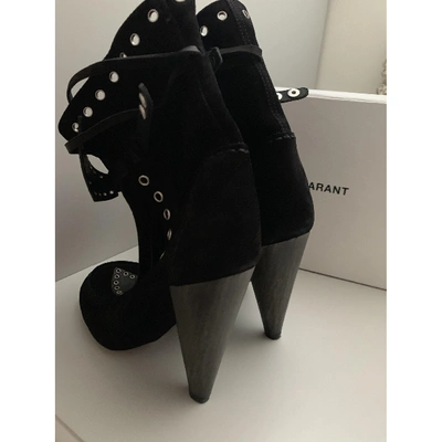 Pre-owned Isabel Marant Velvet Ankle Boots In Black