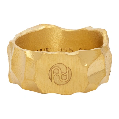 Shop All Blues Gold Carved Rauk Narrow Ring