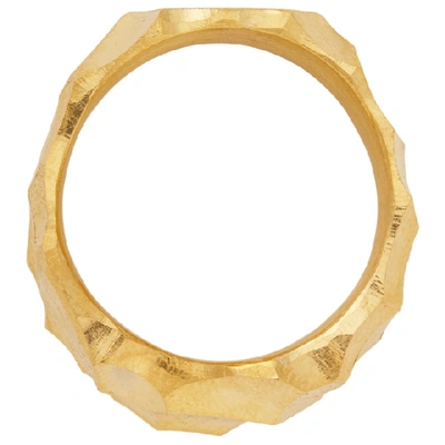 Shop All Blues Gold Carved Rauk Narrow Ring